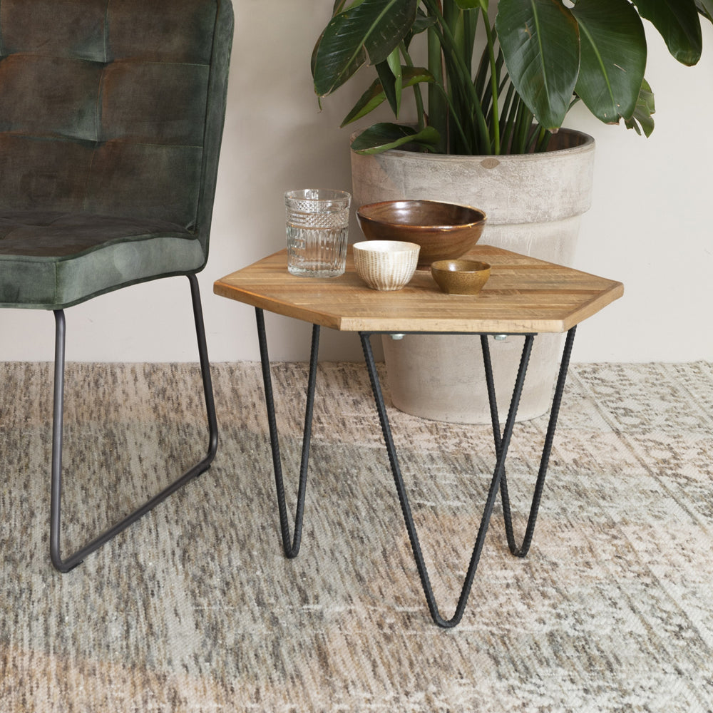 Product photograph of Olivia S Nordic Living Collection - Carrson Side Table In Brown from Olivia's.