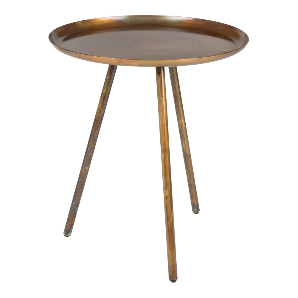 Product photograph of Olivia S Nordic Living Collection - Frann Side Table In Copper from Olivia's