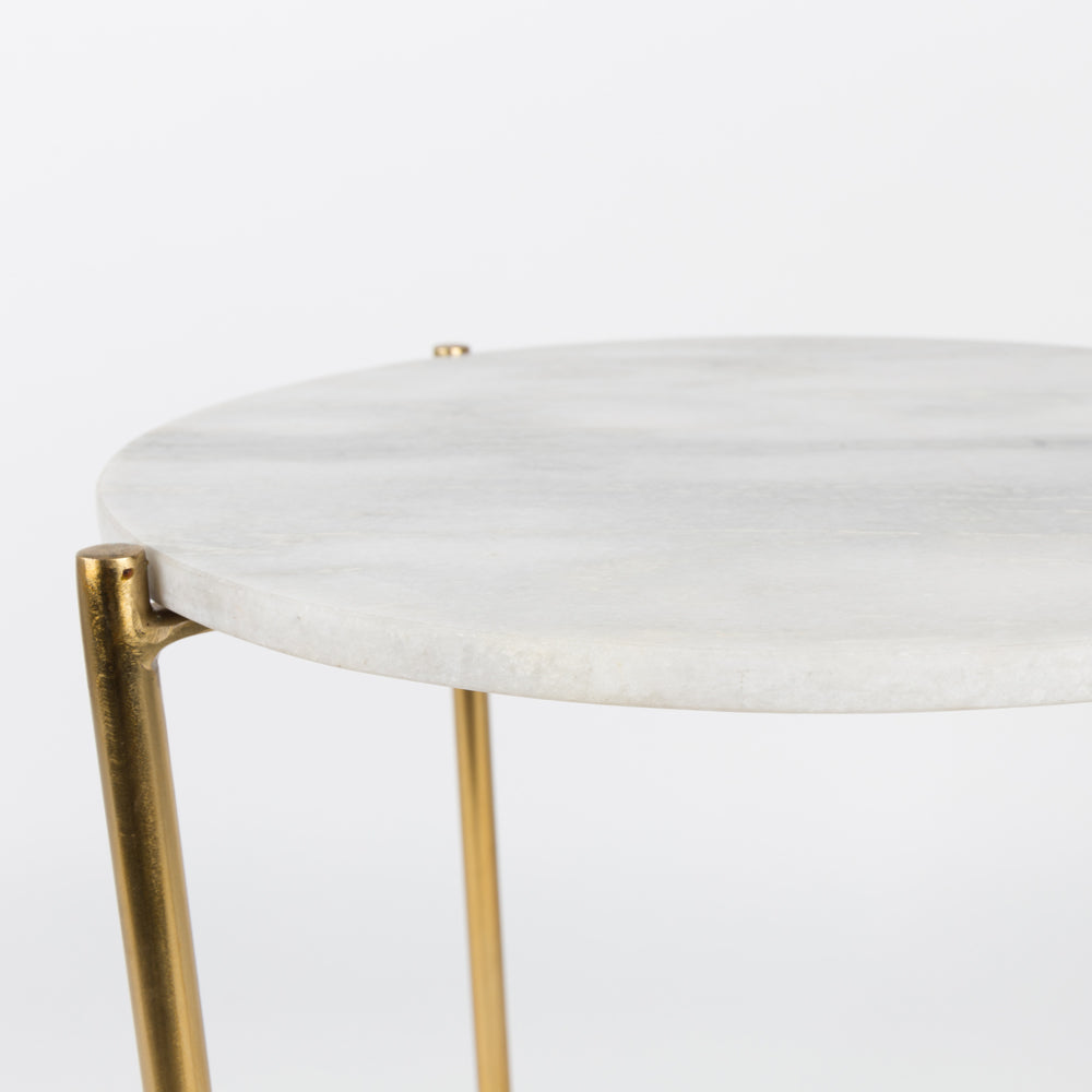 Product photograph of Olivia S Nordic Living Collection - Toste Side Table In White from Olivia's.