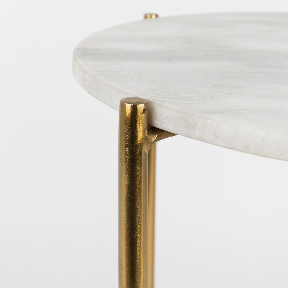 Product photograph of Olivia S Nordic Living Collection - Toste Side Table In White from Olivia's.