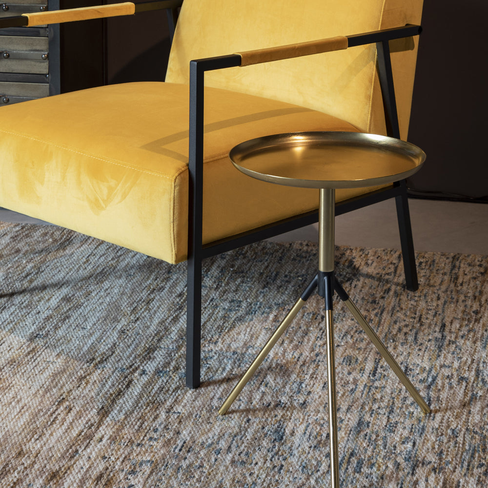 Product photograph of Olivia S Nordic Living Collection - Feya Side Table In Gold from Olivia's.