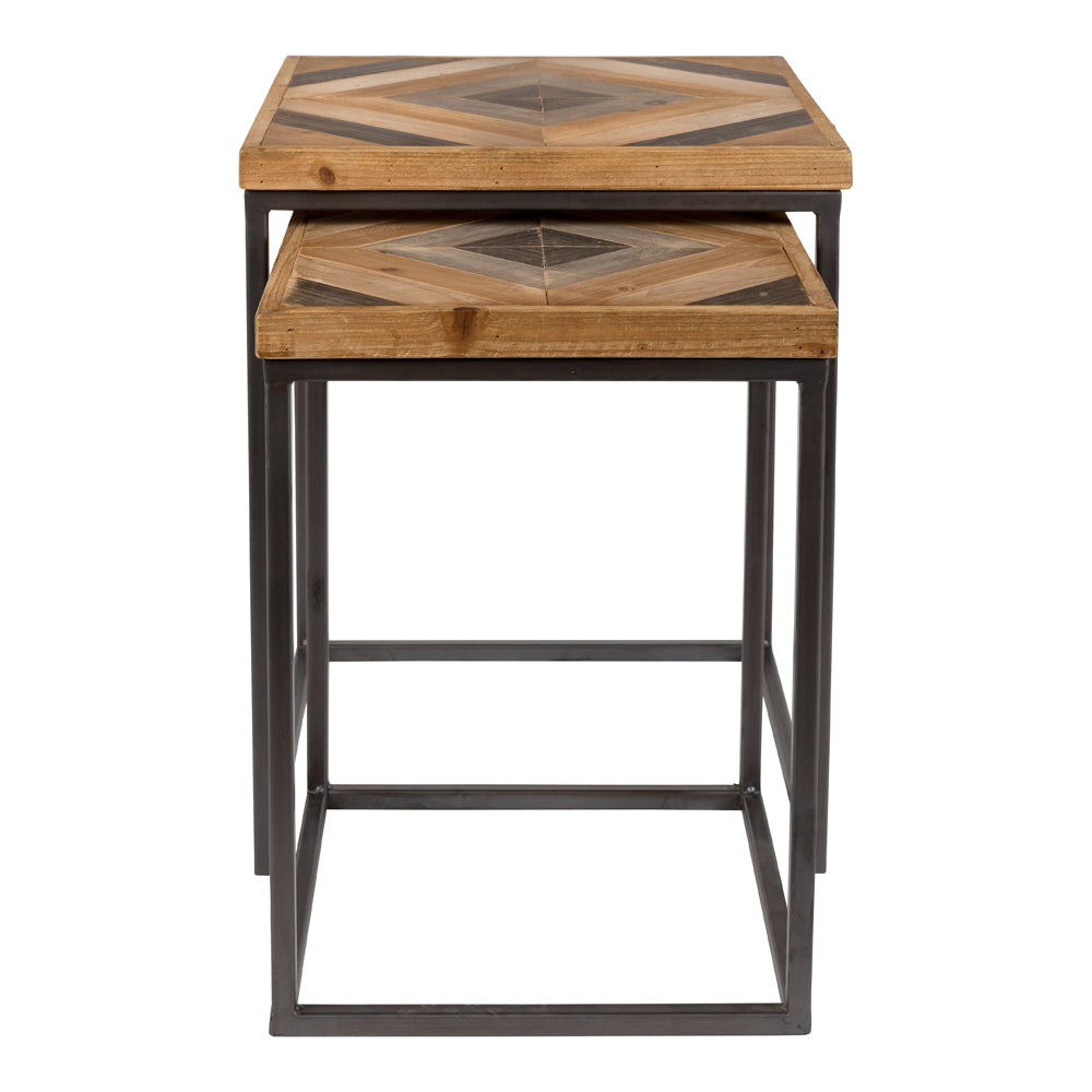 Product photograph of Olivia S Nordic Living Collection - Jace Side Table In Brown from Olivia's