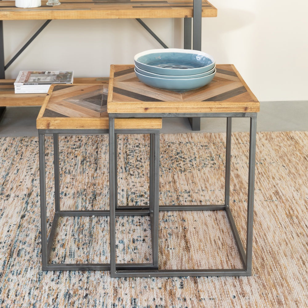 Product photograph of Olivia S Nordic Living Collection - Jace Side Table In Brown from Olivia's.