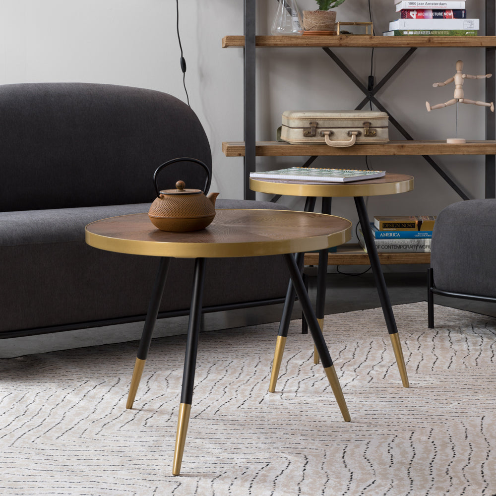 Product photograph of Olivia S Nordic Living Collection - Daven Side Table In Brown from Olivia's.