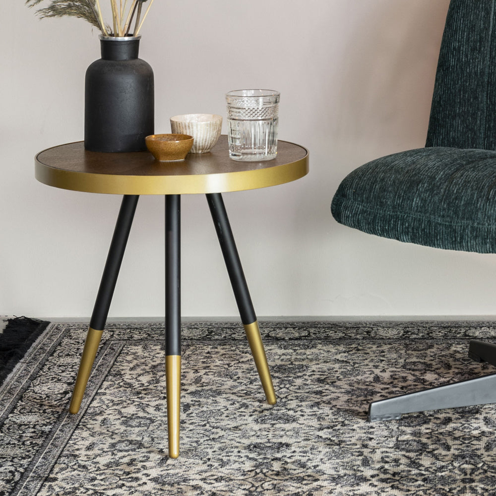 Product photograph of Olivia S Nordic Living Collection - Daven Side Table In Brown from Olivia's.