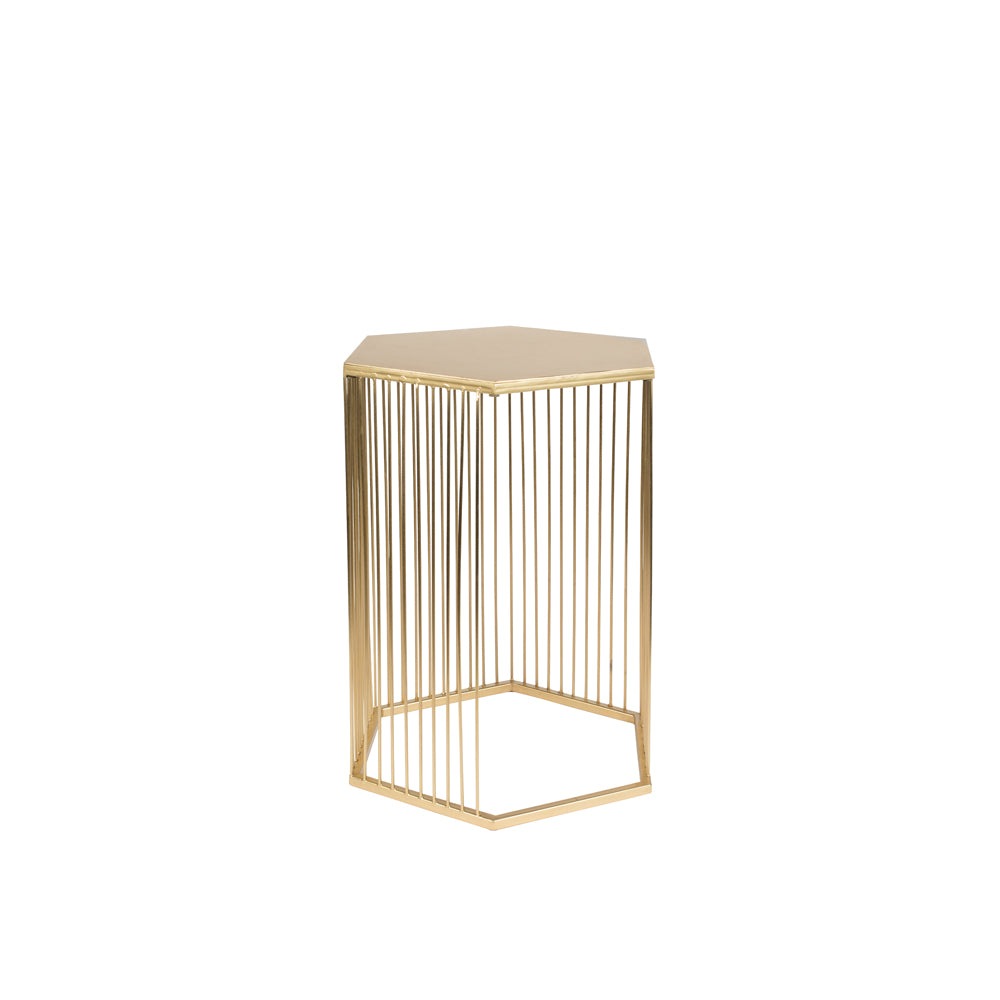 Product photograph of Zuiver Queenbee Side Table Gold from Olivia's.