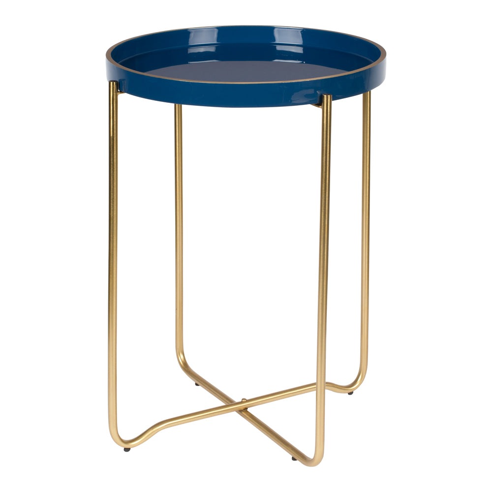 Product photograph of Olivia S Nordic Living Collection - Carmen Side Table In Blue from Olivia's