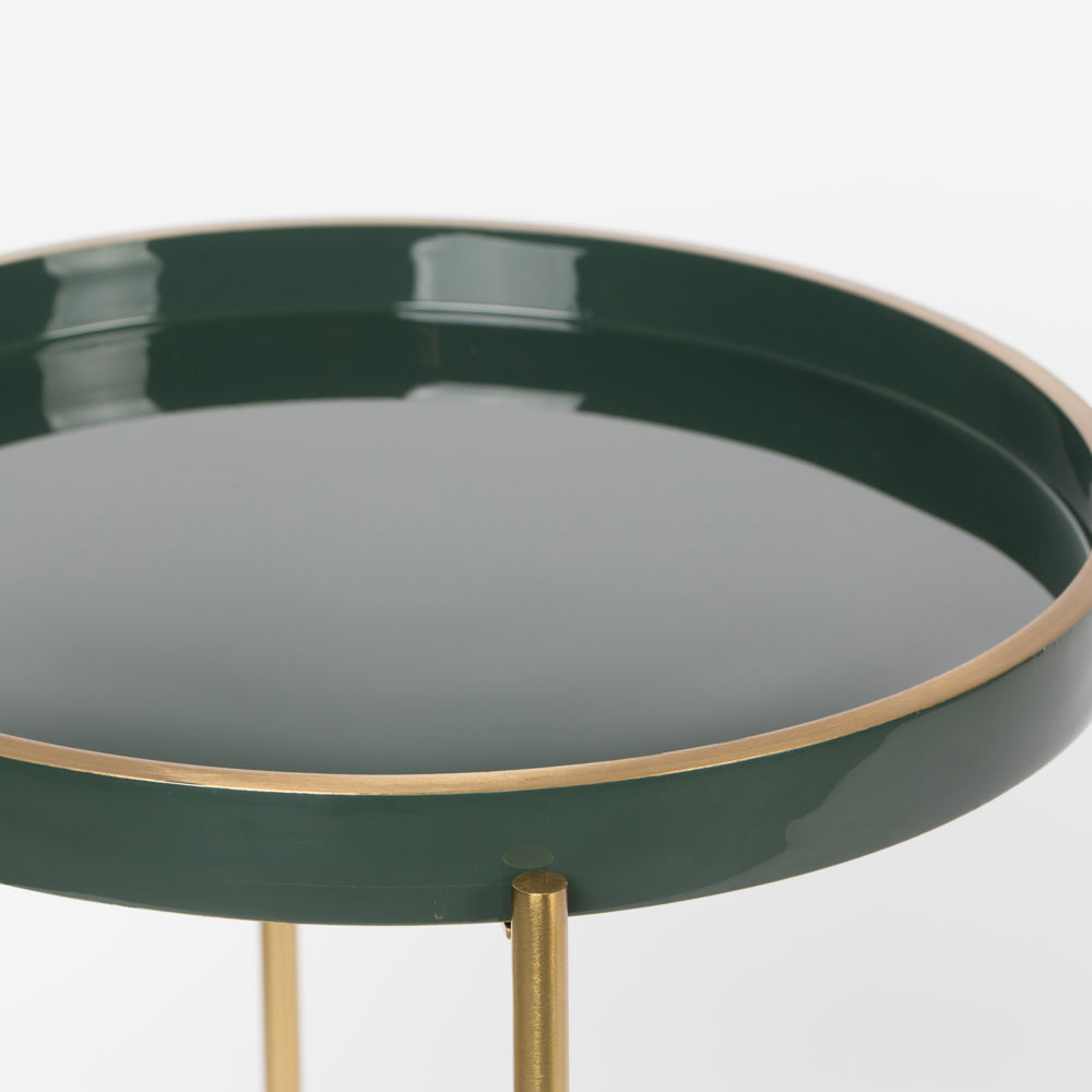 Product photograph of Olivia S Nordic Living Collection - Carmen Side Table In Dark Green from Olivia's.