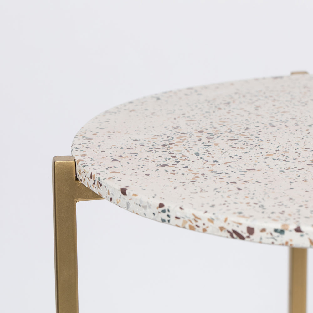 Product photograph of Olivia S Nordic Living Collection - Mason Side Table In Gold from Olivia's.