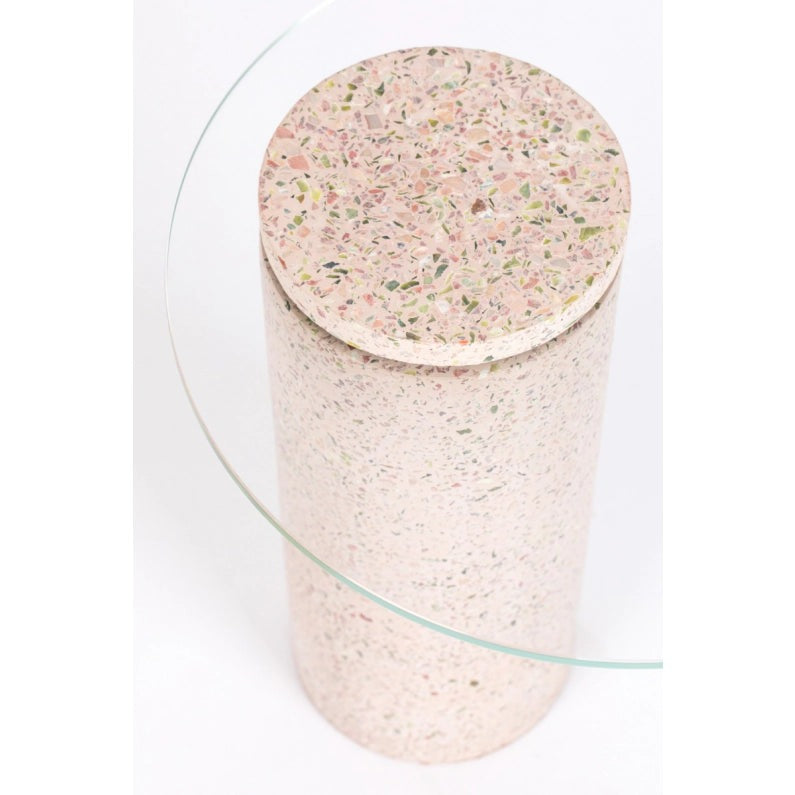 Product photograph of Zuiver Terrazzo Rosalina Side Table Pink Pink from Olivia's.