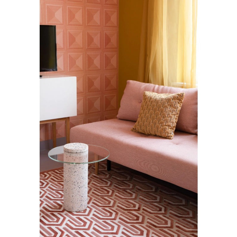 Product photograph of Zuiver Terrazzo Rosalina Side Table Pink Pink from Olivia's.