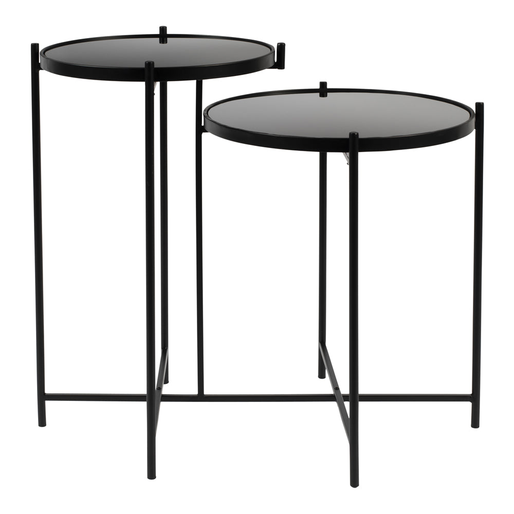 Product photograph of Olivia S Nordic Living Collection - Logan Side Table In Black from Olivia's