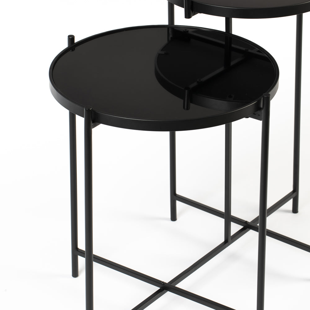 Product photograph of Olivia S Nordic Living Collection - Logan Side Table In Black from Olivia's.