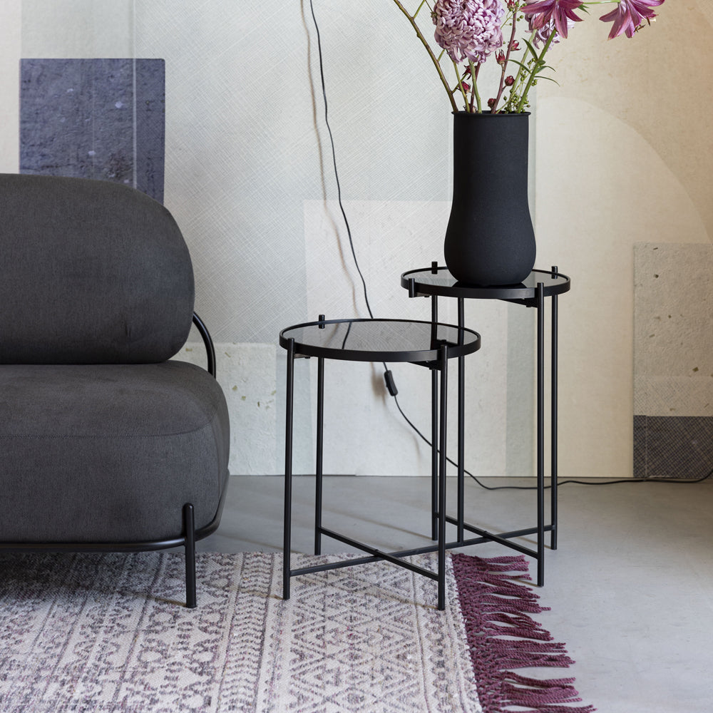 Product photograph of Olivia S Nordic Living Collection - Logan Side Table In Black from Olivia's.