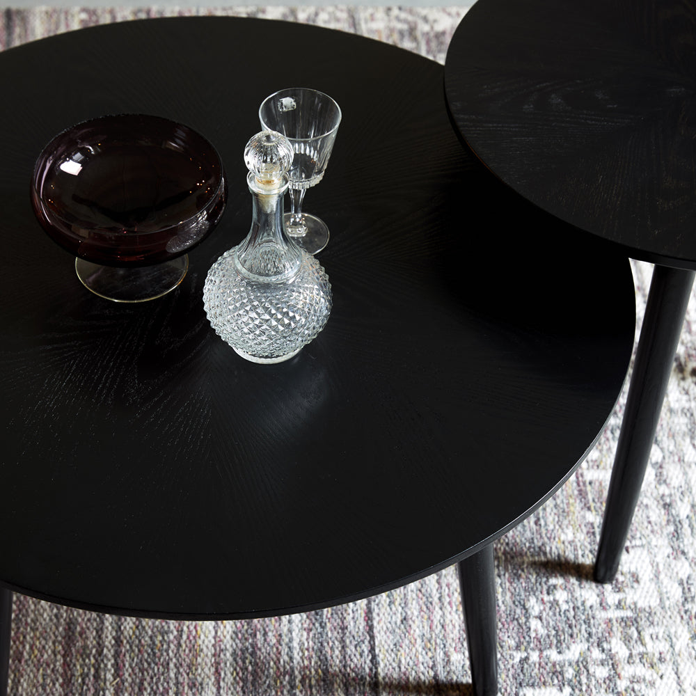 Product photograph of Olivia S Nordic Living Collection - Floris Side Table In Black from Olivia's.