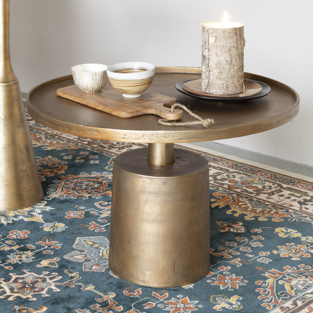 Product photograph of Olivia S Nordic Living Collection - Mana Coffee Table In Antique Brass from Olivia's.