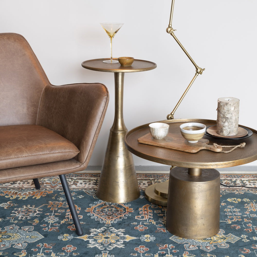 Product photograph of Olivia S Nordic Living Collection - Mana Coffee Table In Antique Brass from Olivia's.
