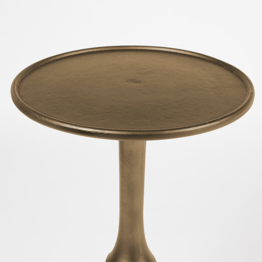 Product photograph of Olivia S Nordic Living Collection - Nilsen Side Table In Antique Brass from Olivia's.