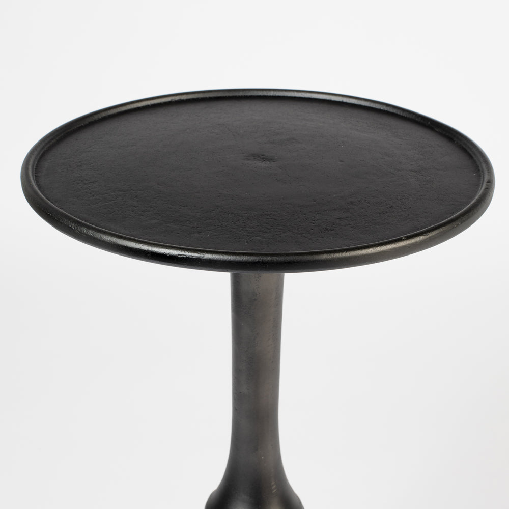 Product photograph of Olivia S Nordic Living Collection - Nilsen Side Table In Antique Black from Olivia's.
