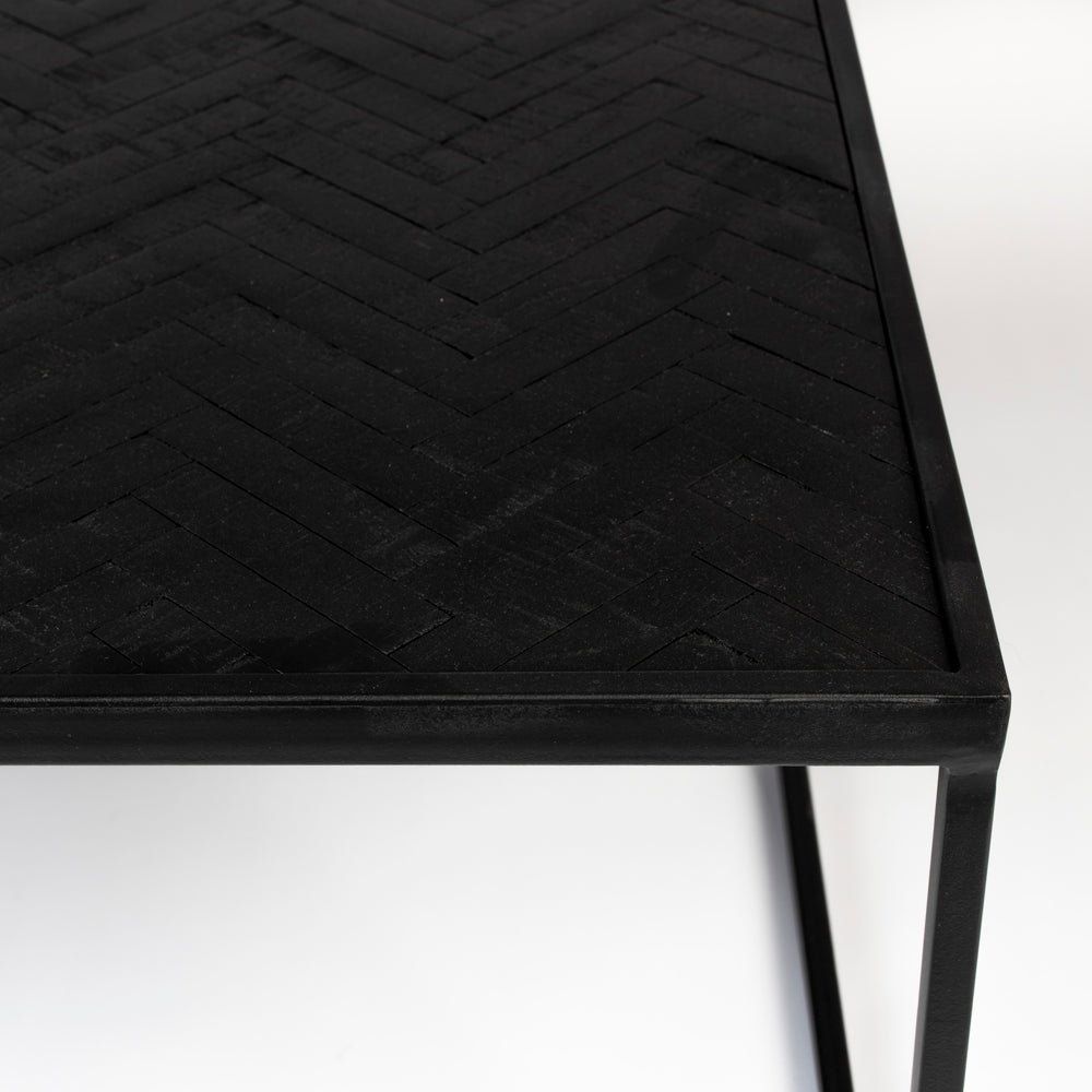 Product photograph of Olivia S Nordic Living Collection Parkes Square Coffee Table In Black from Olivia's.