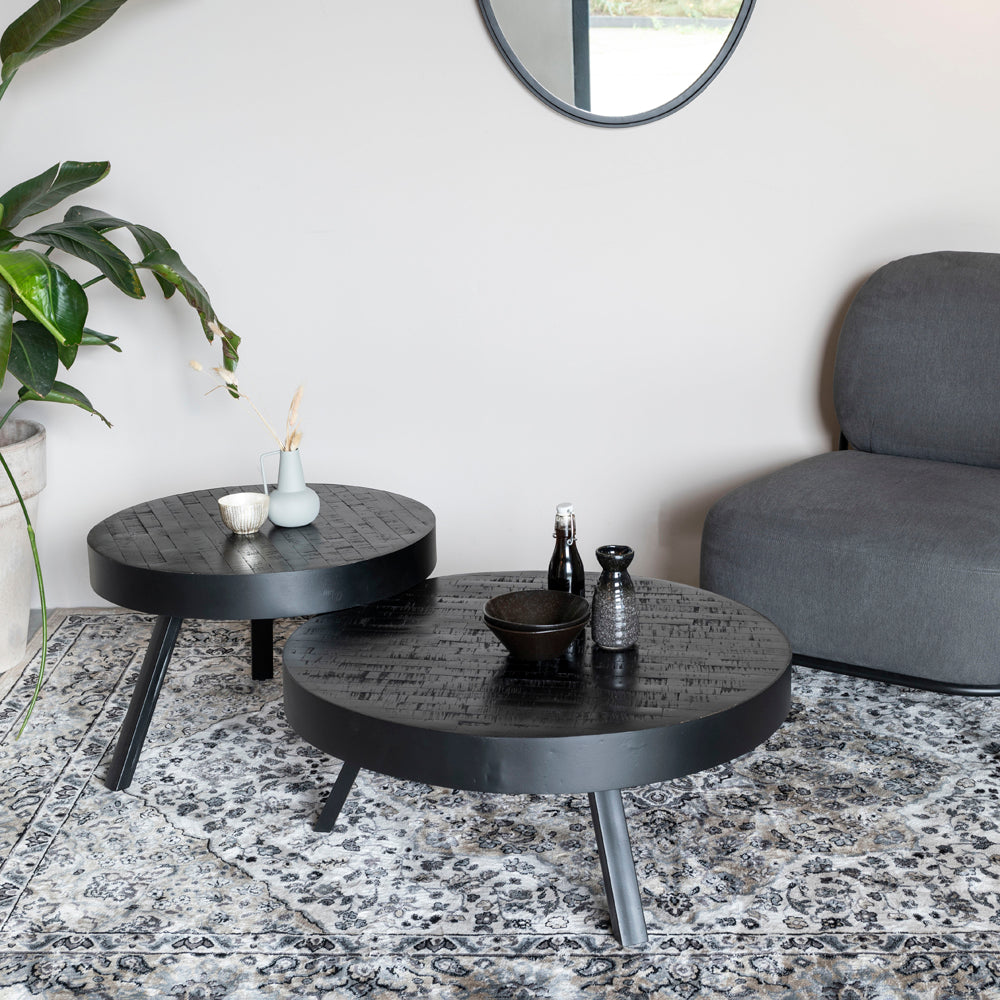 Product photograph of Olivia S Nordic Living Collection Suki Coffee Table In Black Medium from Olivia's.