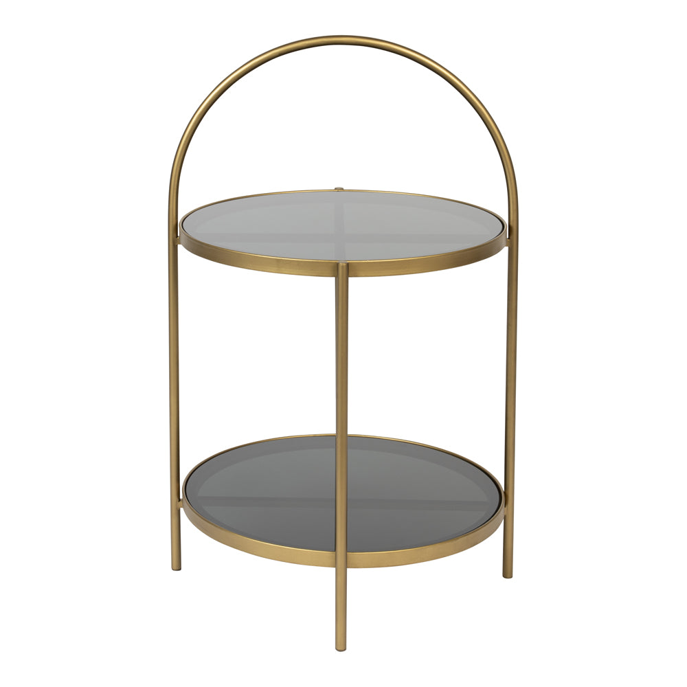 Product photograph of Olivia S Nordic Living Collection - Maarten Side Table In Gold from Olivia's.
