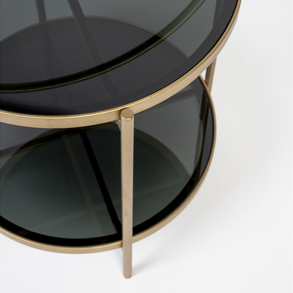 Product photograph of Olivia S Nordic Living Collection - Maarten Side Table In Gold from Olivia's.