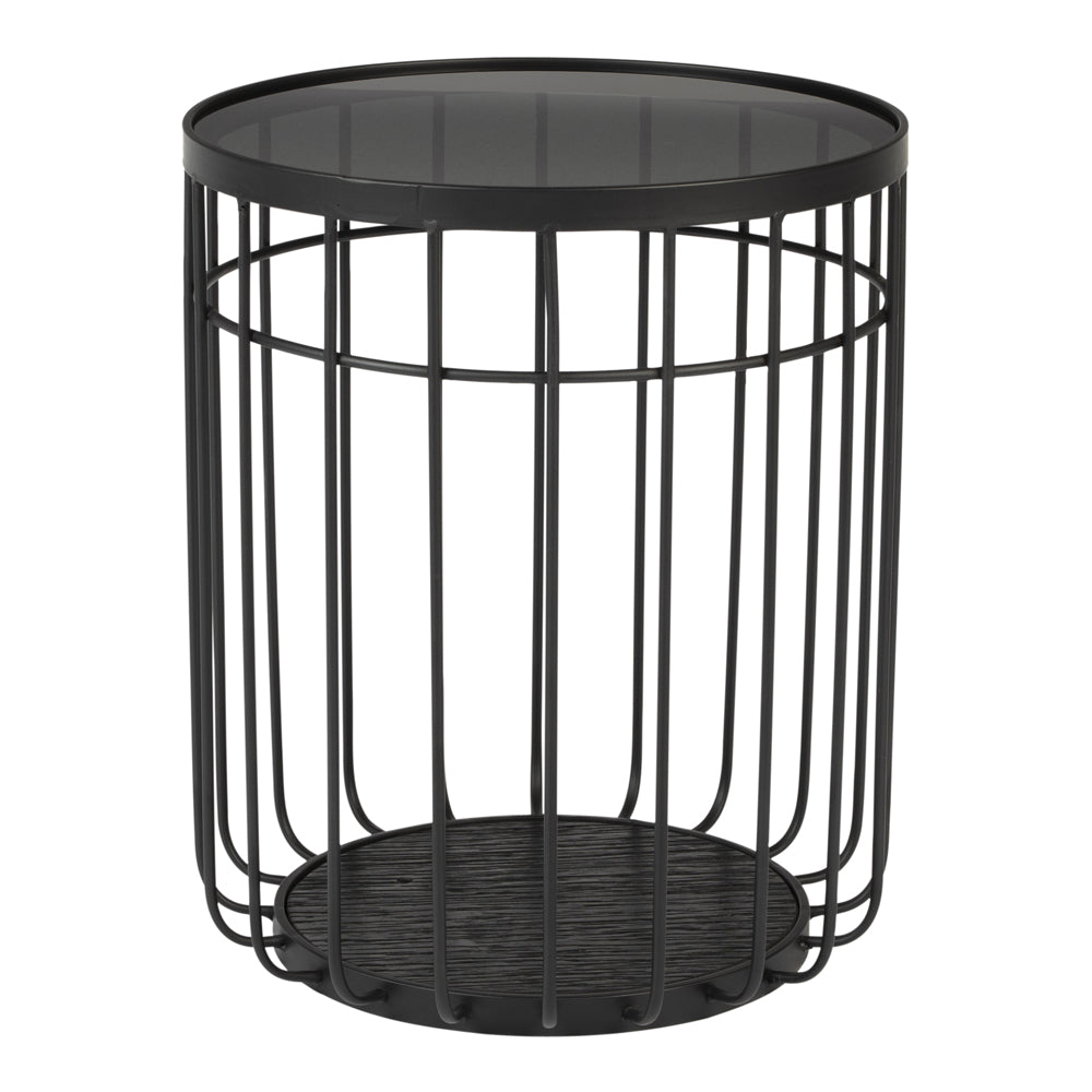 Product photograph of Olivia S Nordic Living Collection - Lamonte Side Table In Black from Olivia's