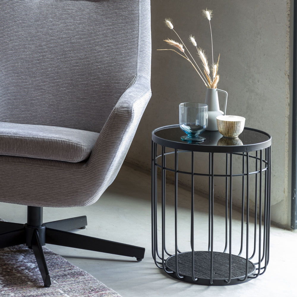 Olivias Nordic Living Collection Lamonte Side Table In Black