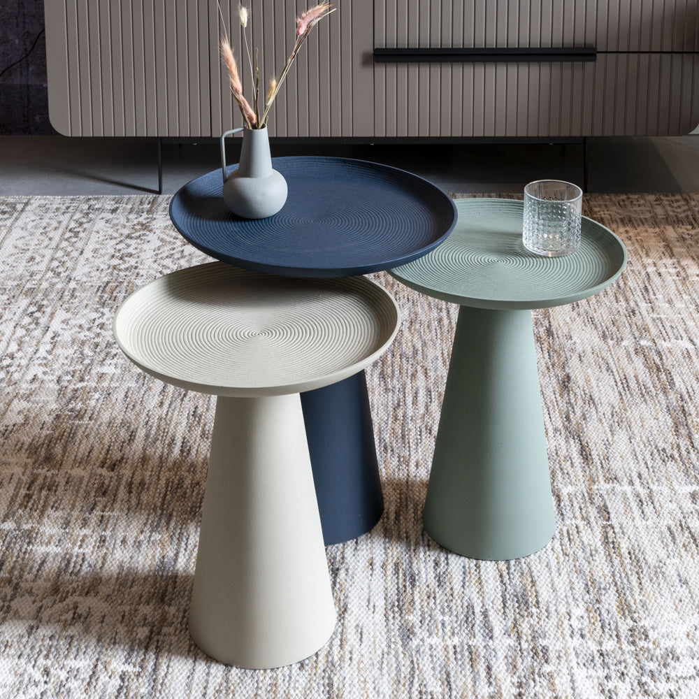 Product photograph of Olivia S Nordic Living Collection - Reza Side Table In Blue Large from Olivia's.