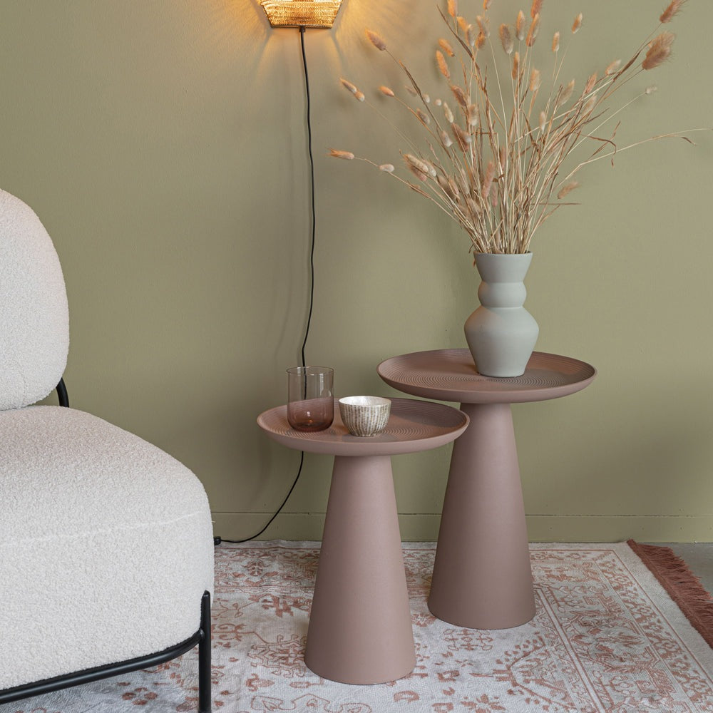 Product photograph of Olivia S Nordic Living Collection - Reza Side Table In Pink Medium from Olivia's.