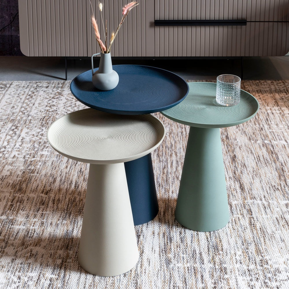 Product photograph of Olivia S Nordic Living Collection - Reza Side Table In Beige Medium from Olivia's.