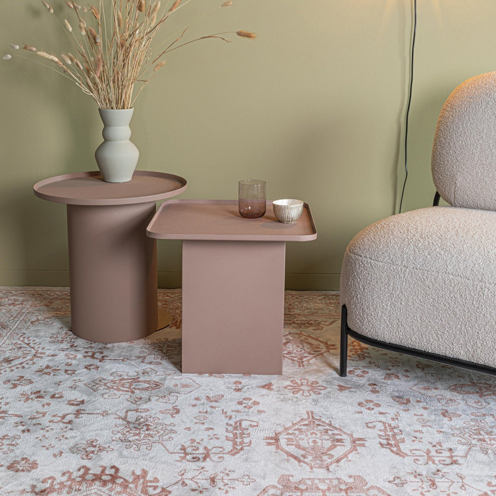 Product photograph of Olivia S Nordic Living Collection - Suri Round Side Table In Pink from Olivia's.