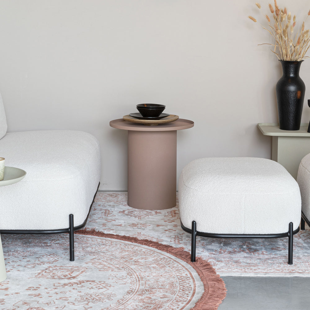 Product photograph of Olivia S Nordic Living Collection - Suri Round Side Table In Pink from Olivia's.