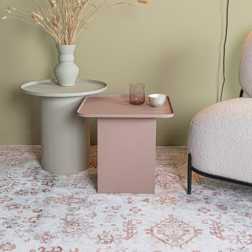 Product photograph of Olivia S Nordic Living Collection - Suri Round Side Table In Beige from Olivia's.