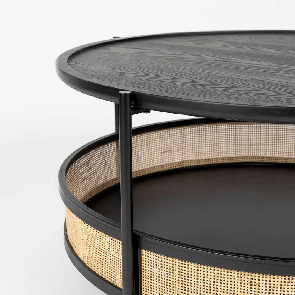 Product photograph of Olivia S Nordic Living Collection Maki Coffee Table In Black from Olivia's.