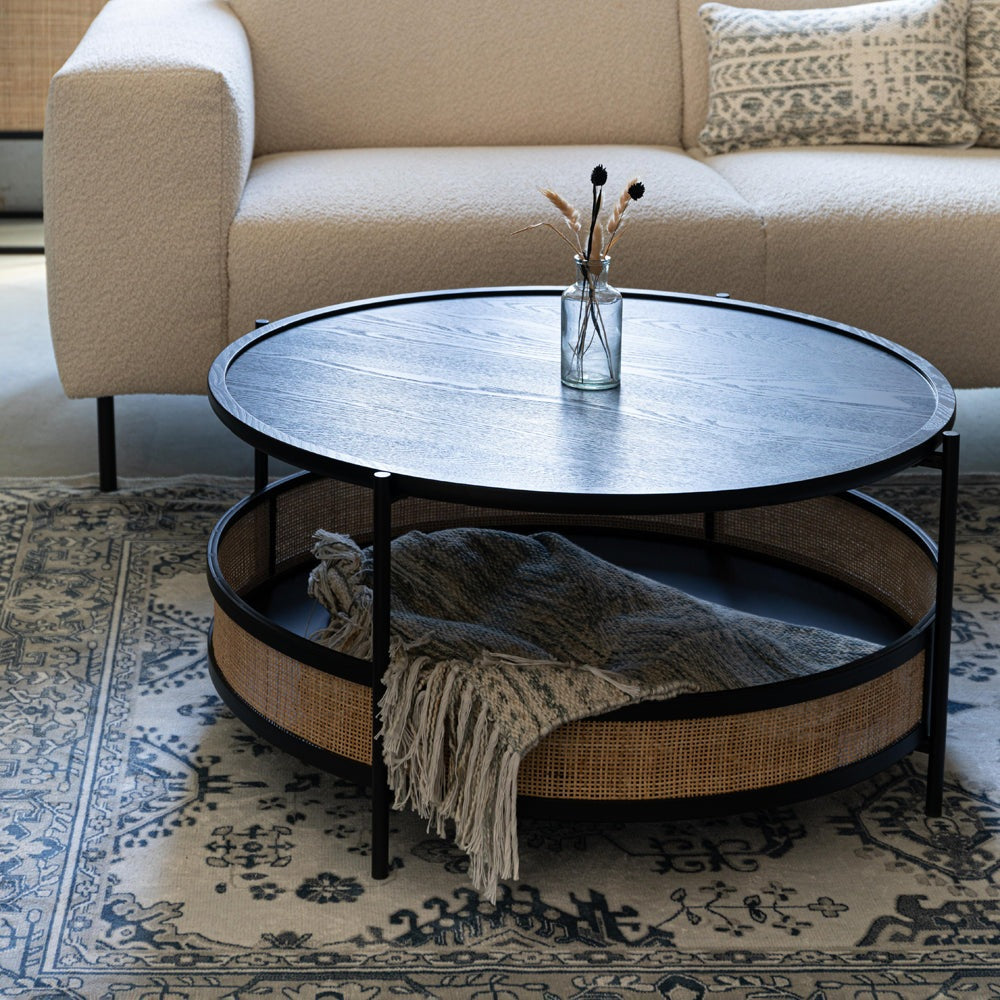 Product photograph of Olivia S Nordic Living Collection Maki Coffee Table In Black from Olivia's.