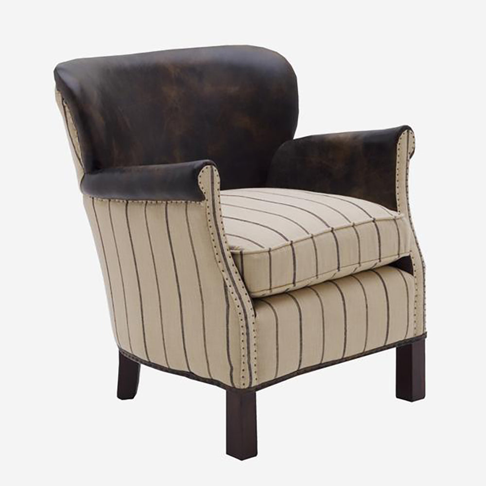 Product photograph of Andrew Martin Harrow Armchair Ticking Stripe from Olivia's