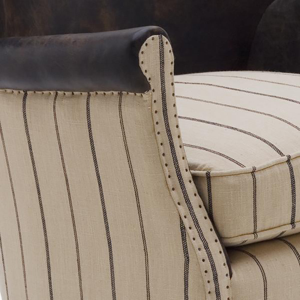 Product photograph of Andrew Martin Harrow Armchair Ticking Stripe from Olivia's.