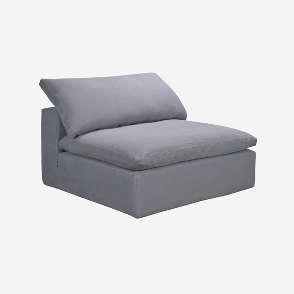 Product photograph of Andrew Martin Truman Junior Sectional Sofa In Grey Linen Corner from Olivia's.