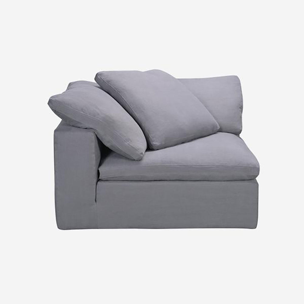 Product photograph of Andrew Martin Truman Junior Sectional Sofa In Grey Linen Corner from Olivia's