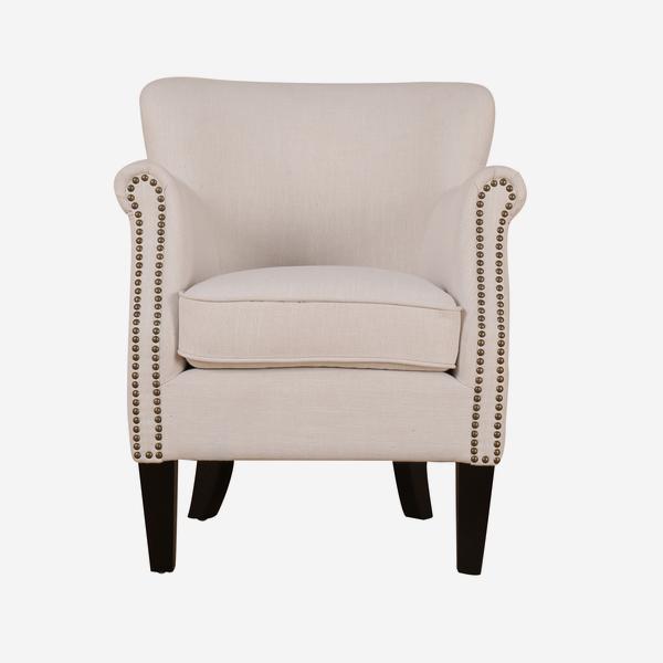 Product photograph of Andrew Martin Armchair Cream from Olivia's.