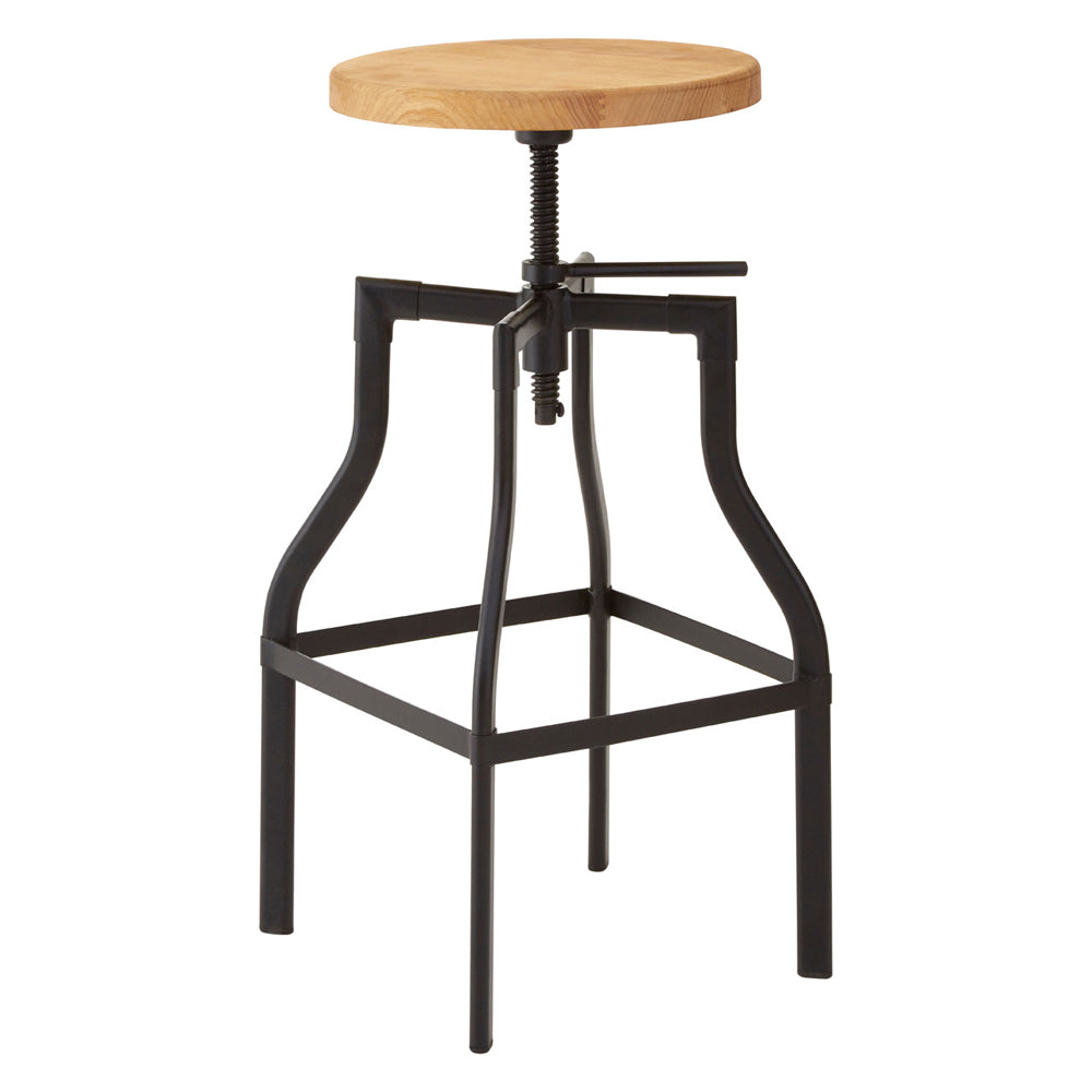 Product photograph of Olivia S Soft Industrial Collection - Iron Foundry Ash Bar Stool from Olivia's.