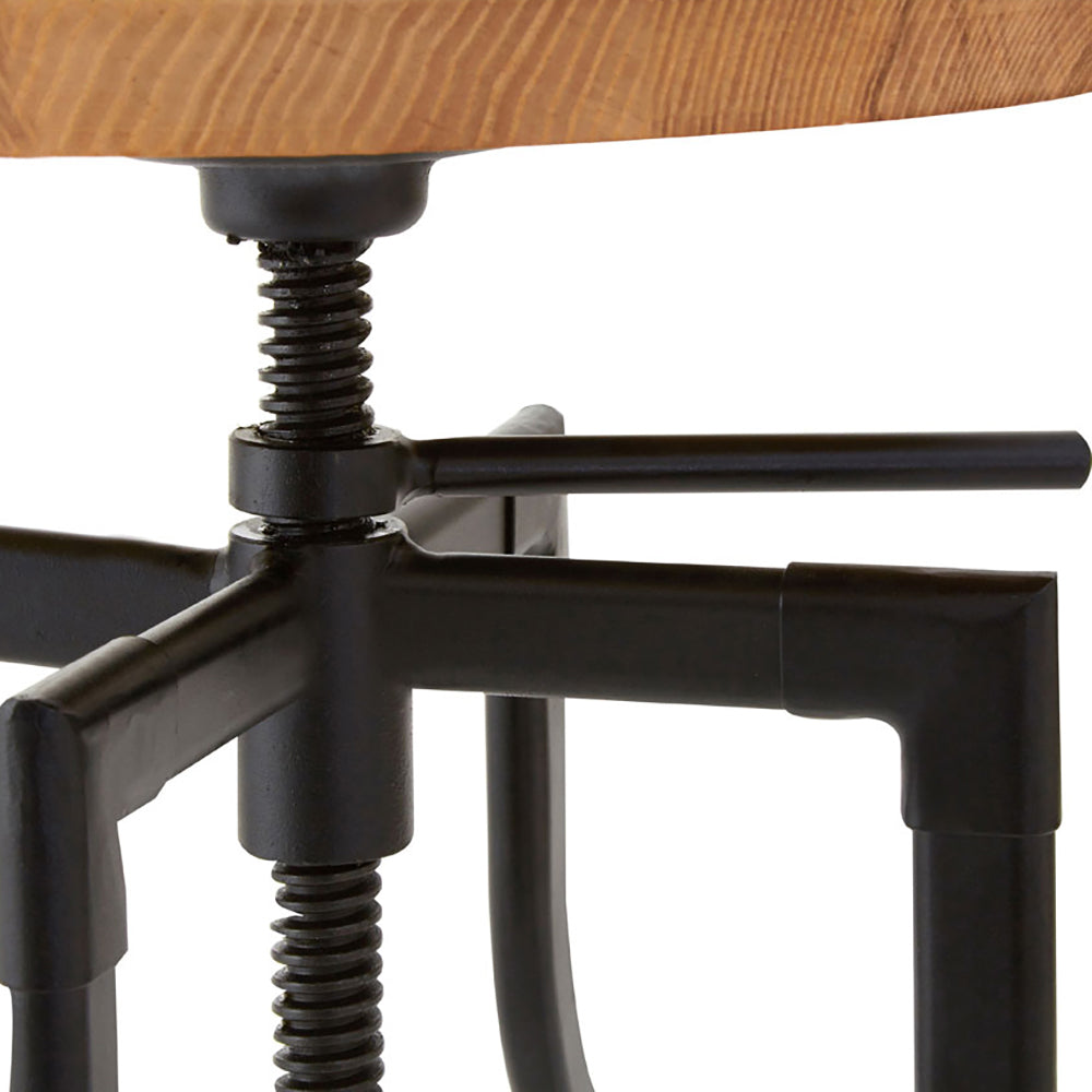 Product photograph of Olivia S Soft Industrial Collection - Iron Foundry Ash Bar Stool from Olivia's.