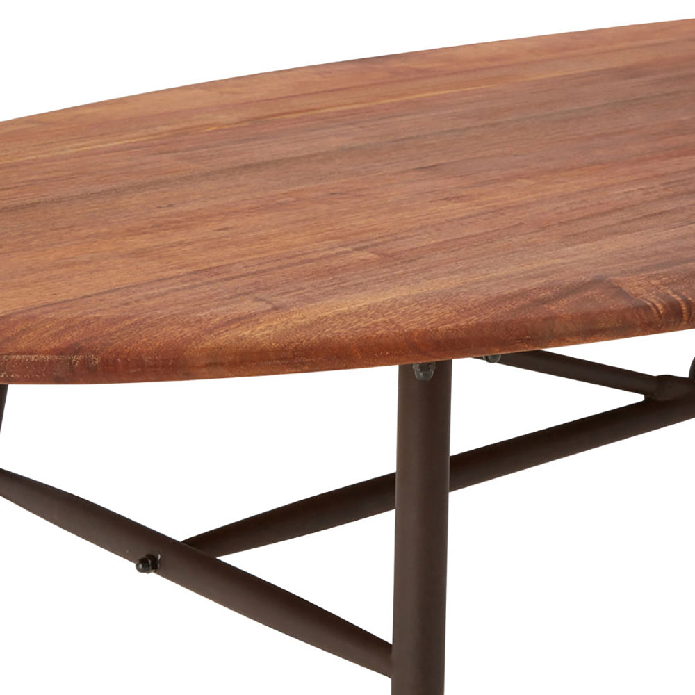 Product photograph of Olivia S Soft Industrial Collection - Freyja Oval Dining Table from Olivia's.