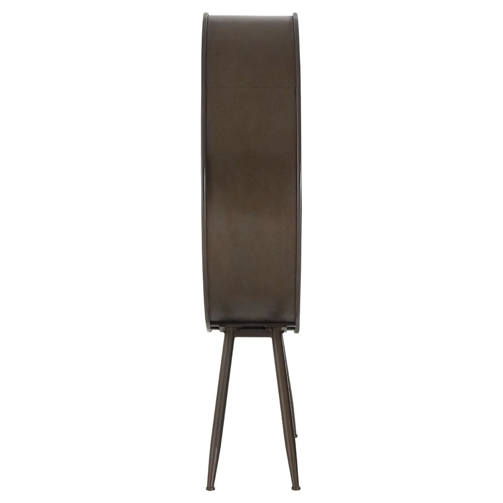 Product photograph of Olivia S Terra Metal Wood Round Shelf Unit from Olivia's.