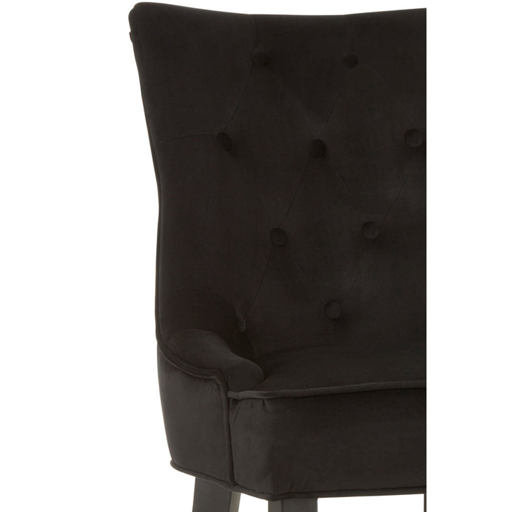 Product photograph of Olivia S Luxe Collection - Daxi Dining Chair Black Velvet from Olivia's.