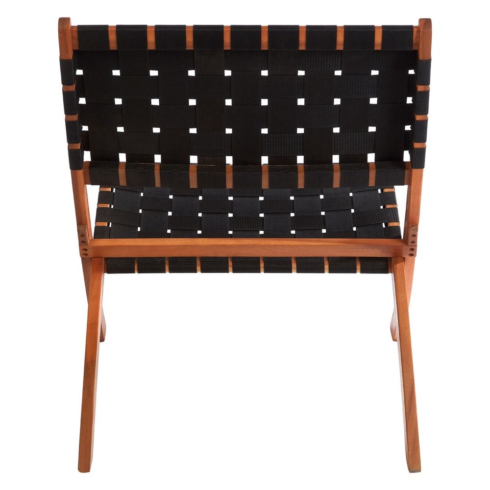 Product photograph of Olivia S Emily Woven Accent Chair Black Natural Acacia Wood from Olivia's.