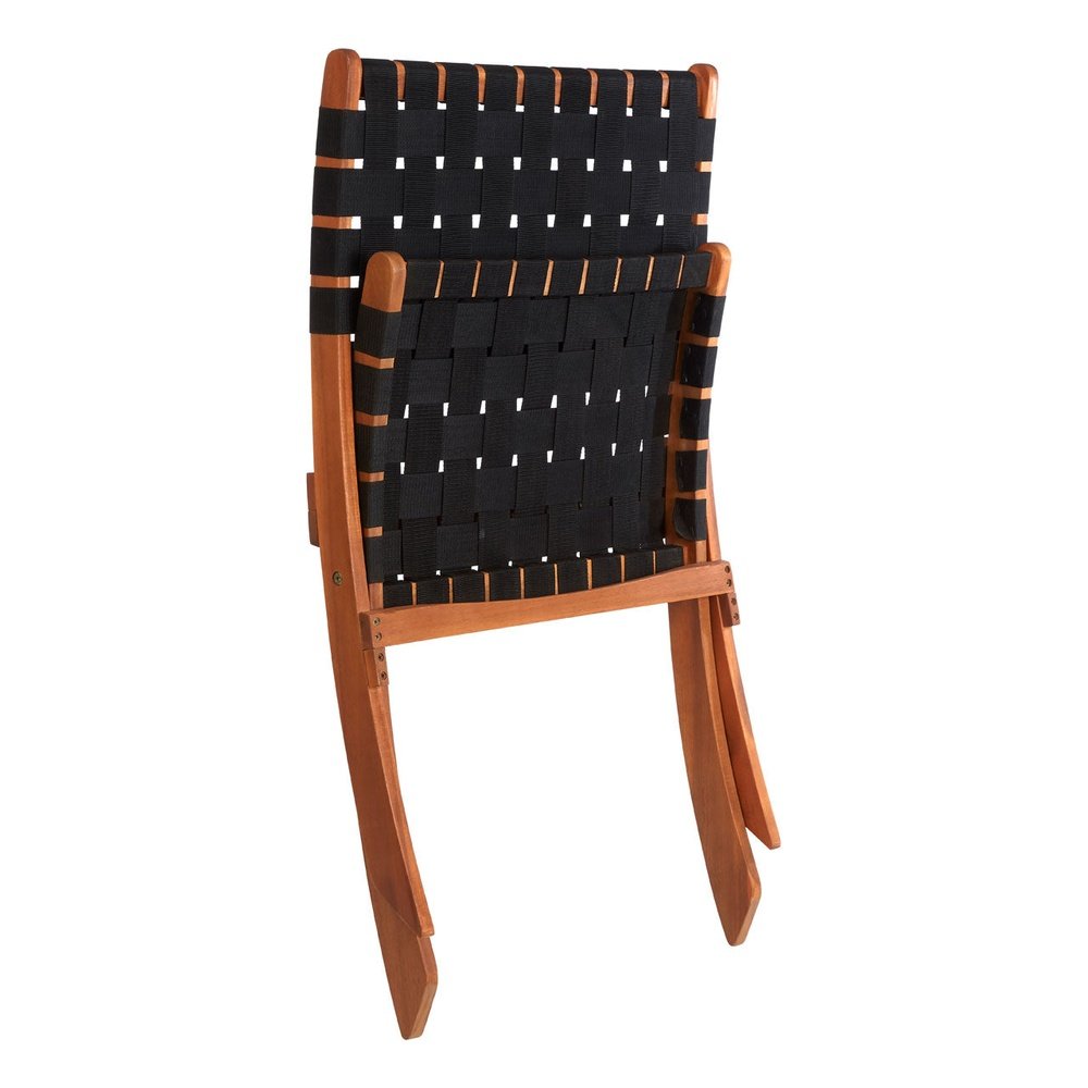 Product photograph of Olivia S Emily Woven Accent Chair Black Natural Acacia Wood from Olivia's.