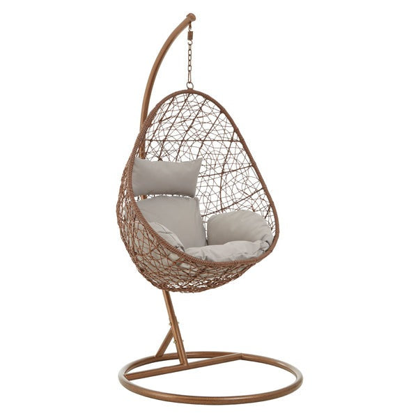 Product photograph of Olivia S Outdoor Hanging Chair Brown from Olivia's.